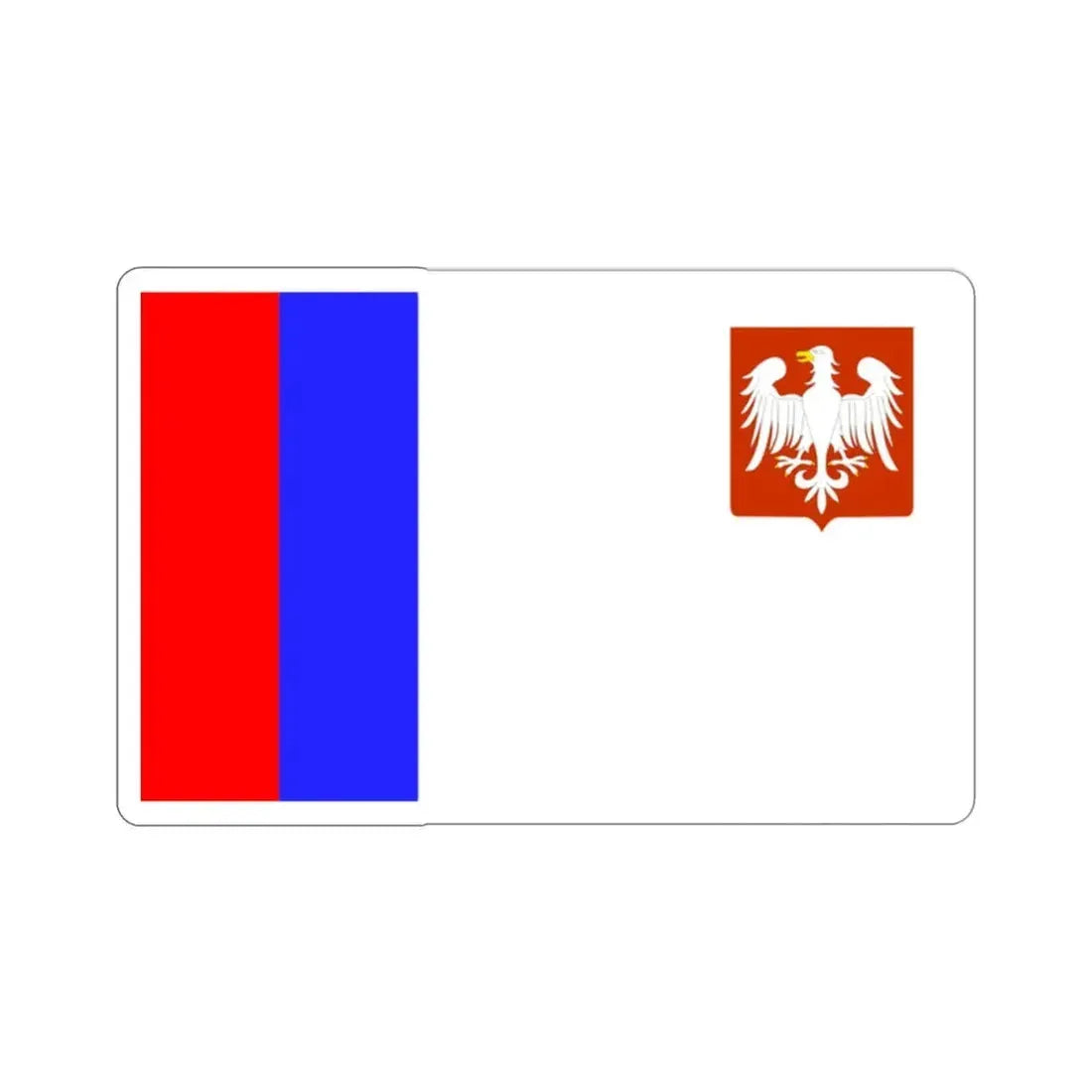 Flag of Piotrków Trybunalski Poland STICKER Vinyl Die-Cut Decal 2 Inch - The Sticker Space
