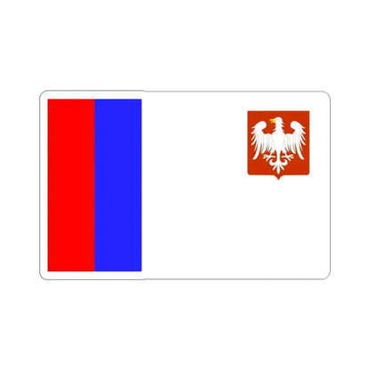 Flag of Piotrków Trybunalski Poland STICKER Vinyl Die-Cut Decal 2 Inch - The Sticker Space