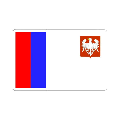 Flag of Piotrków Trybunalski Poland STICKER Vinyl Die-Cut Decal 5 Inch - The Sticker Space