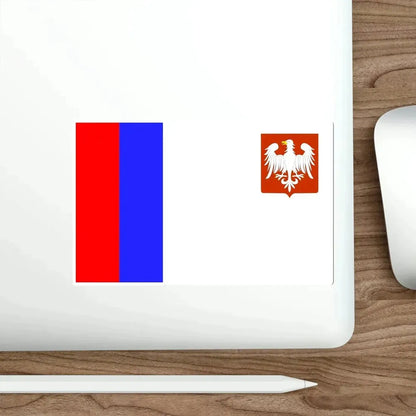 Flag of Piotrków Trybunalski Poland STICKER Vinyl Die-Cut Decal - The Sticker Space
