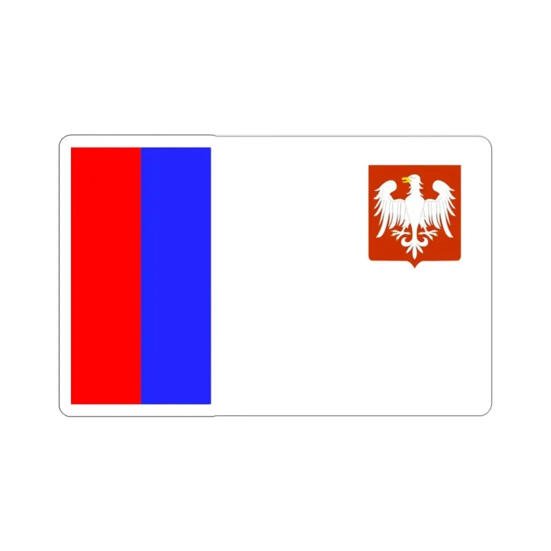 Flag of Piotrków Trybunalski Poland STICKER Vinyl Die-Cut Decal - The Sticker Space