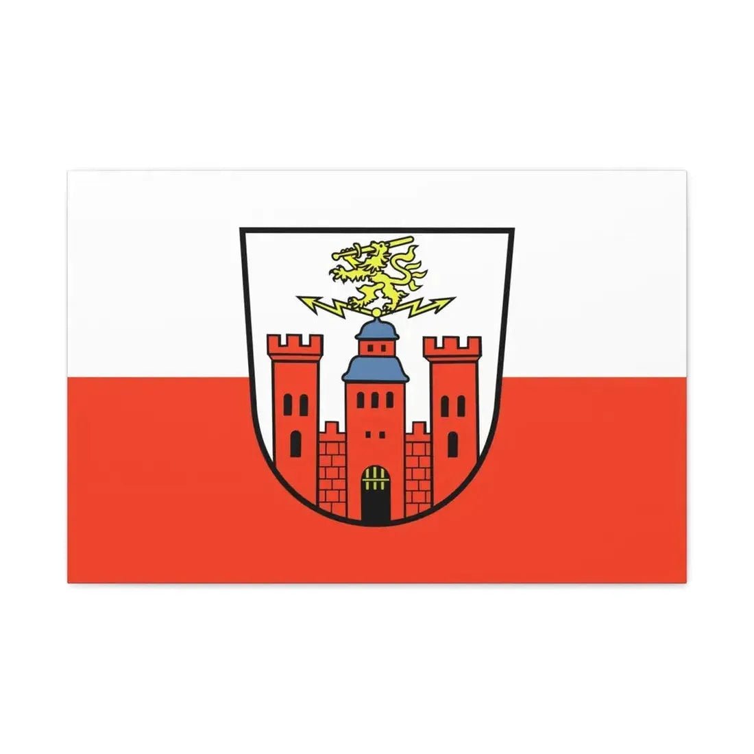 Flag of Pirmasens Germany - Canvas Wall Art 30" x 20" 1.25" - The Sticker Space