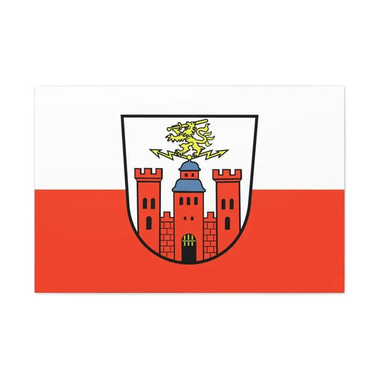 Flag of Pirmasens Germany - Canvas Wall Art 36" x 24" 1.25" - The Sticker Space