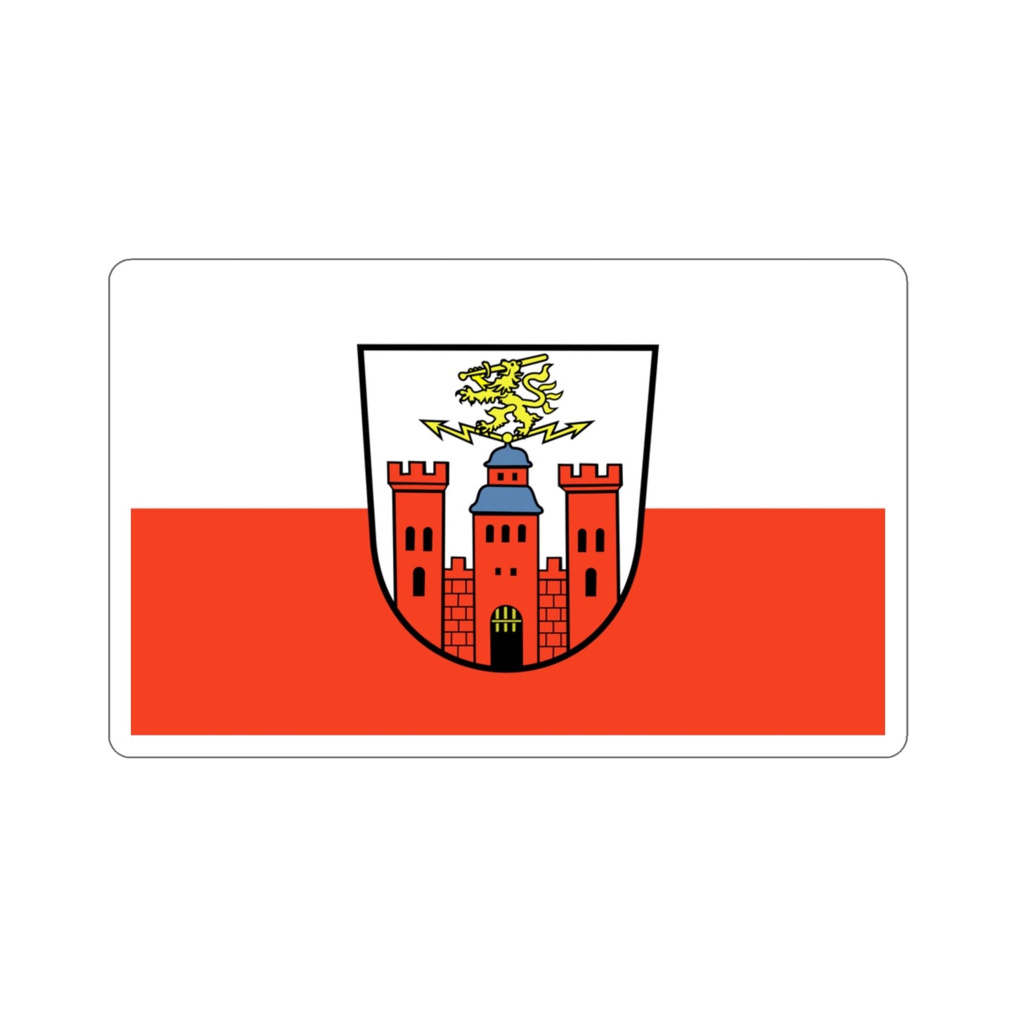 Flag of Pirmasens Germany STICKER Vinyl Die-Cut Decal-3 Inch-The Sticker Space