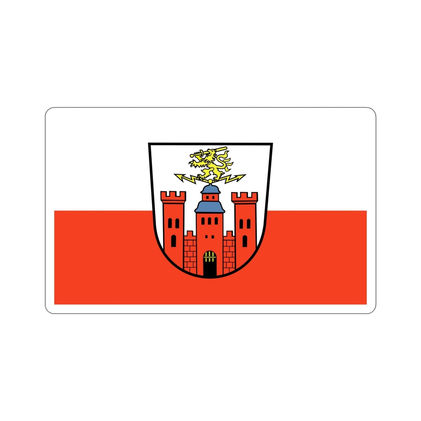 Flag of Pirmasens Germany STICKER Vinyl Die-Cut Decal-5 Inch-The Sticker Space