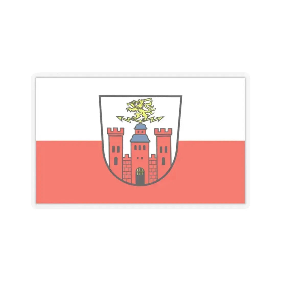 Flag of Pirmasens Germany - STICKER Vinyl Kiss-Cut Decal 2 Inch Transparent - The Sticker Space