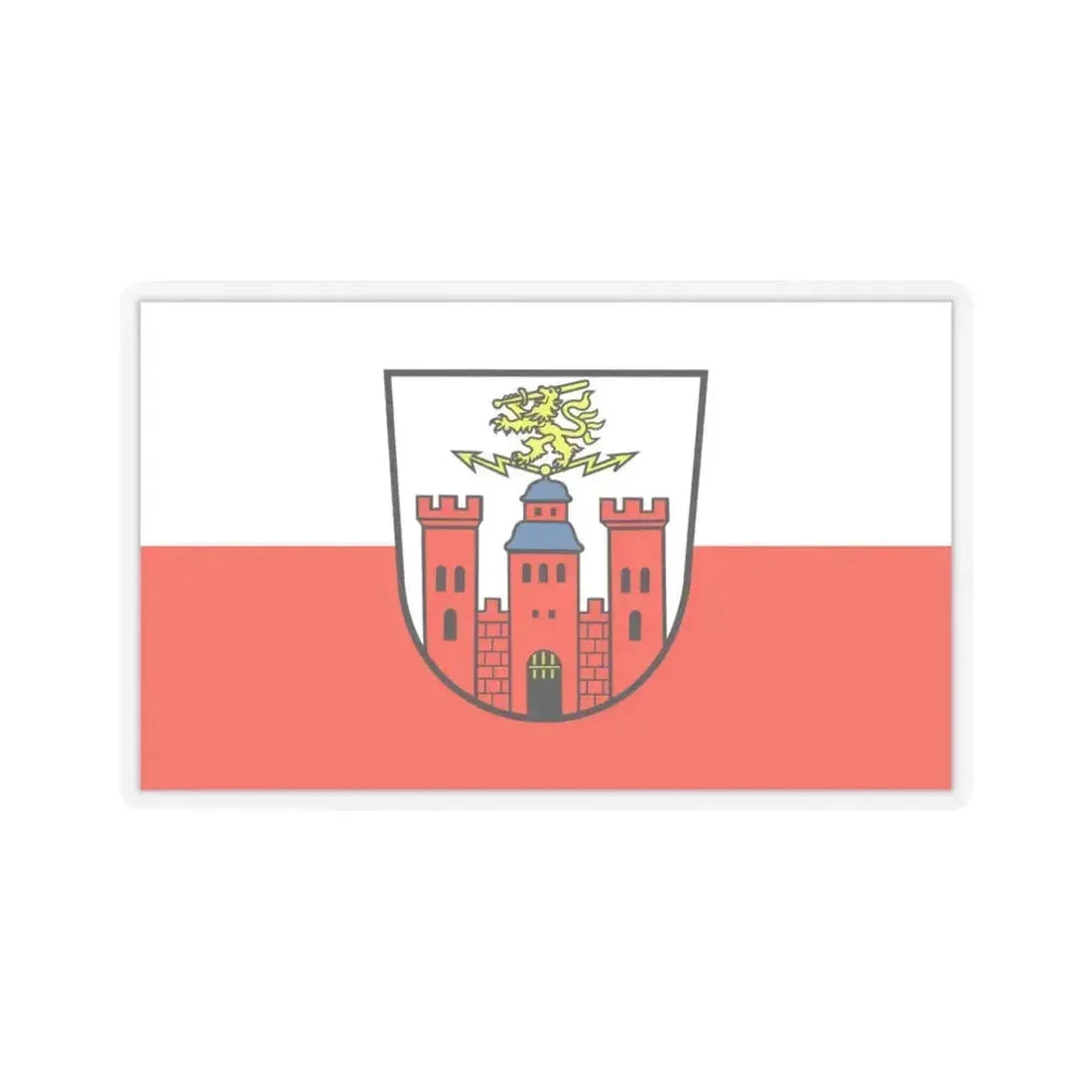 Flag of Pirmasens Germany - STICKER Vinyl Kiss-Cut Decal 3 Inch Transparent - The Sticker Space