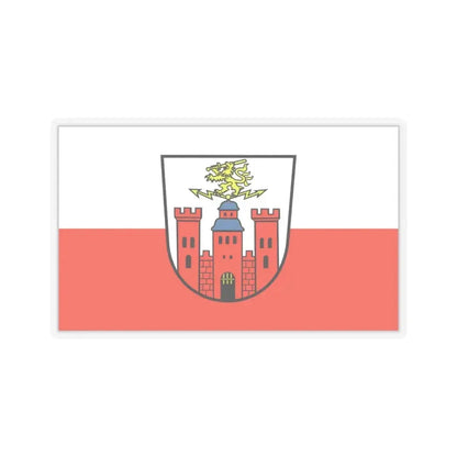 Flag of Pirmasens Germany - STICKER Vinyl Kiss-Cut Decal 4 Inch Transparent - The Sticker Space