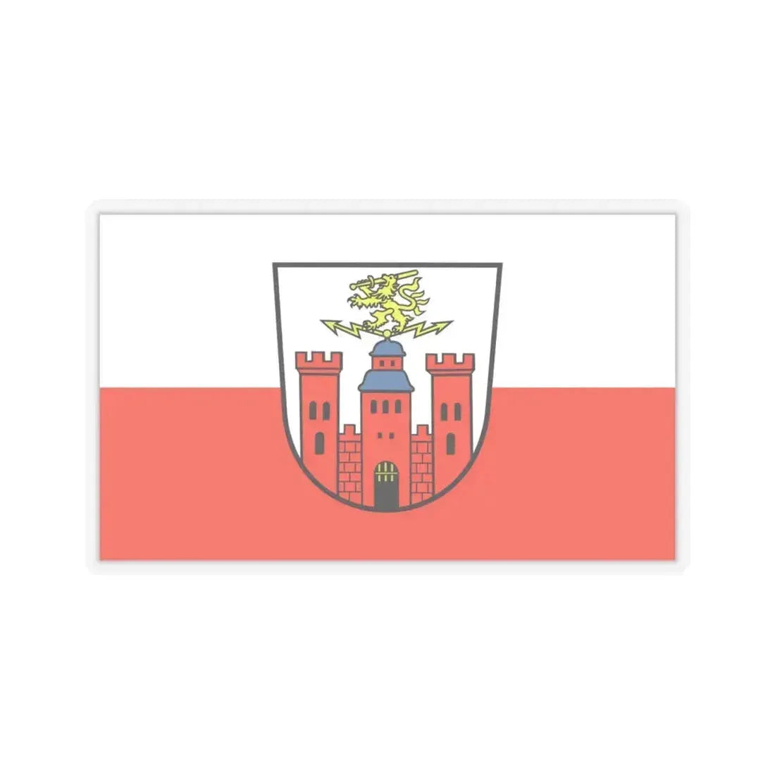 Flag of Pirmasens Germany - STICKER Vinyl Kiss-Cut Decal 6 Inch Transparent - The Sticker Space