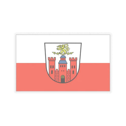 Flag of Pirmasens Germany - STICKER Vinyl Kiss-Cut Decal 6 Inch Transparent - The Sticker Space