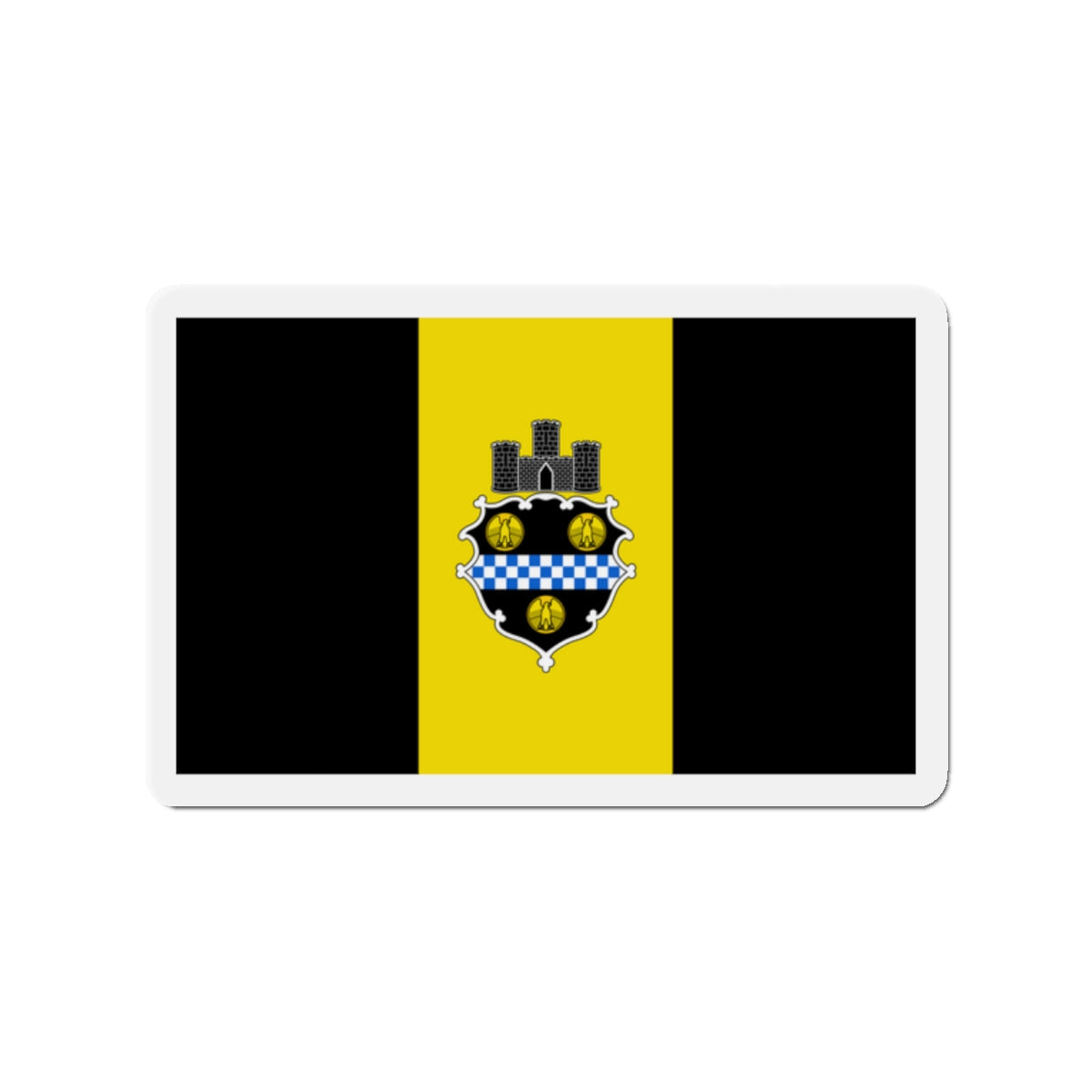 Flag of Pittsburgh Pennsylvania - Die-Cut Magnet-2" x 2"-The Sticker Space