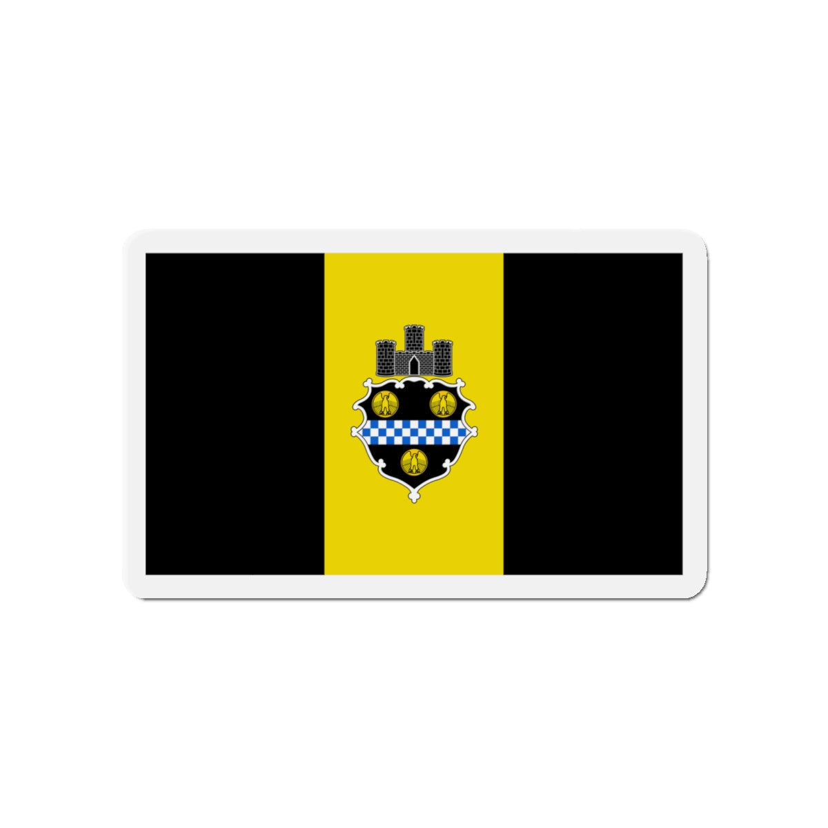 Flag of Pittsburgh Pennsylvania - Die-Cut Magnet-4" x 4"-The Sticker Space