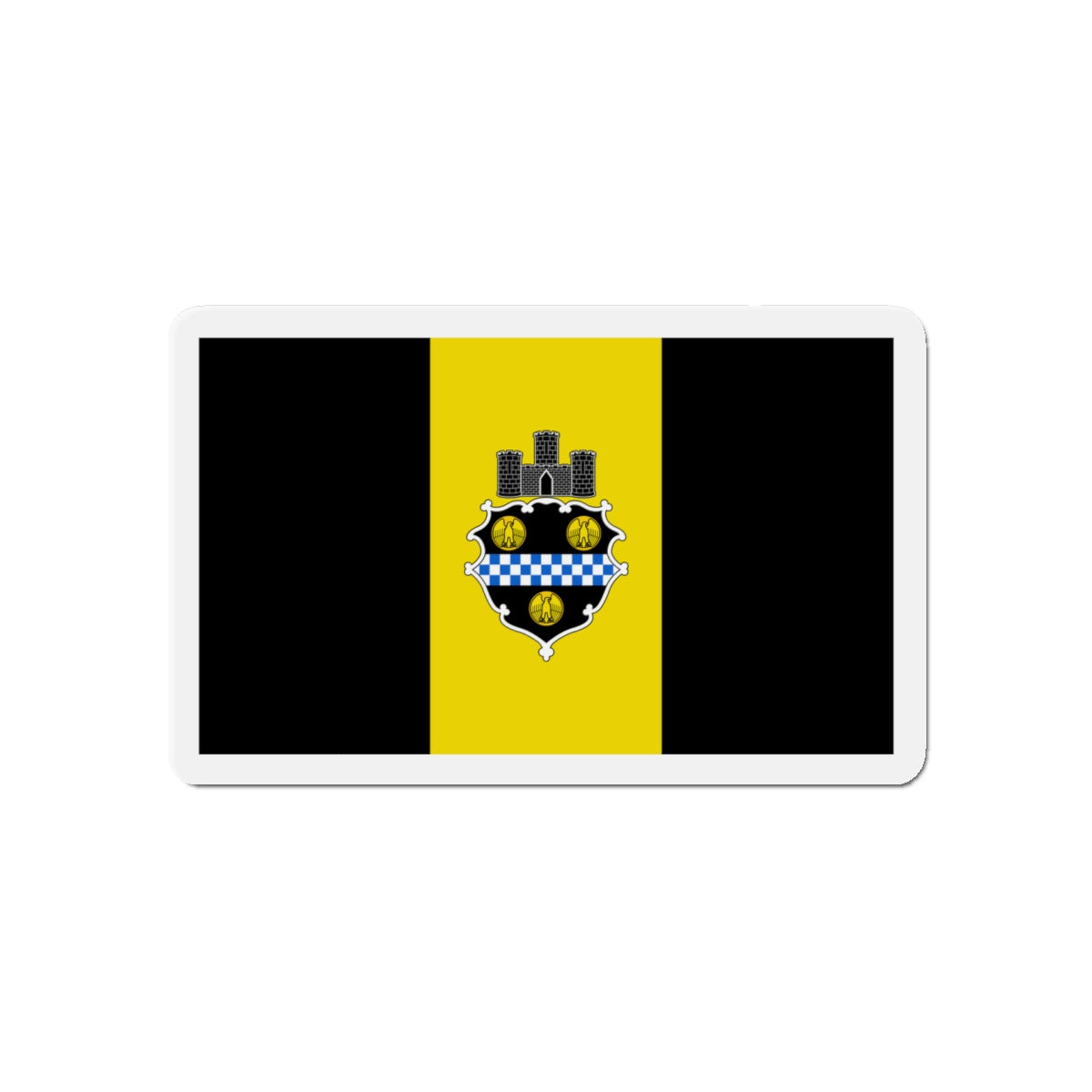 Flag of Pittsburgh Pennsylvania - Die-Cut Magnet-5" x 5"-The Sticker Space