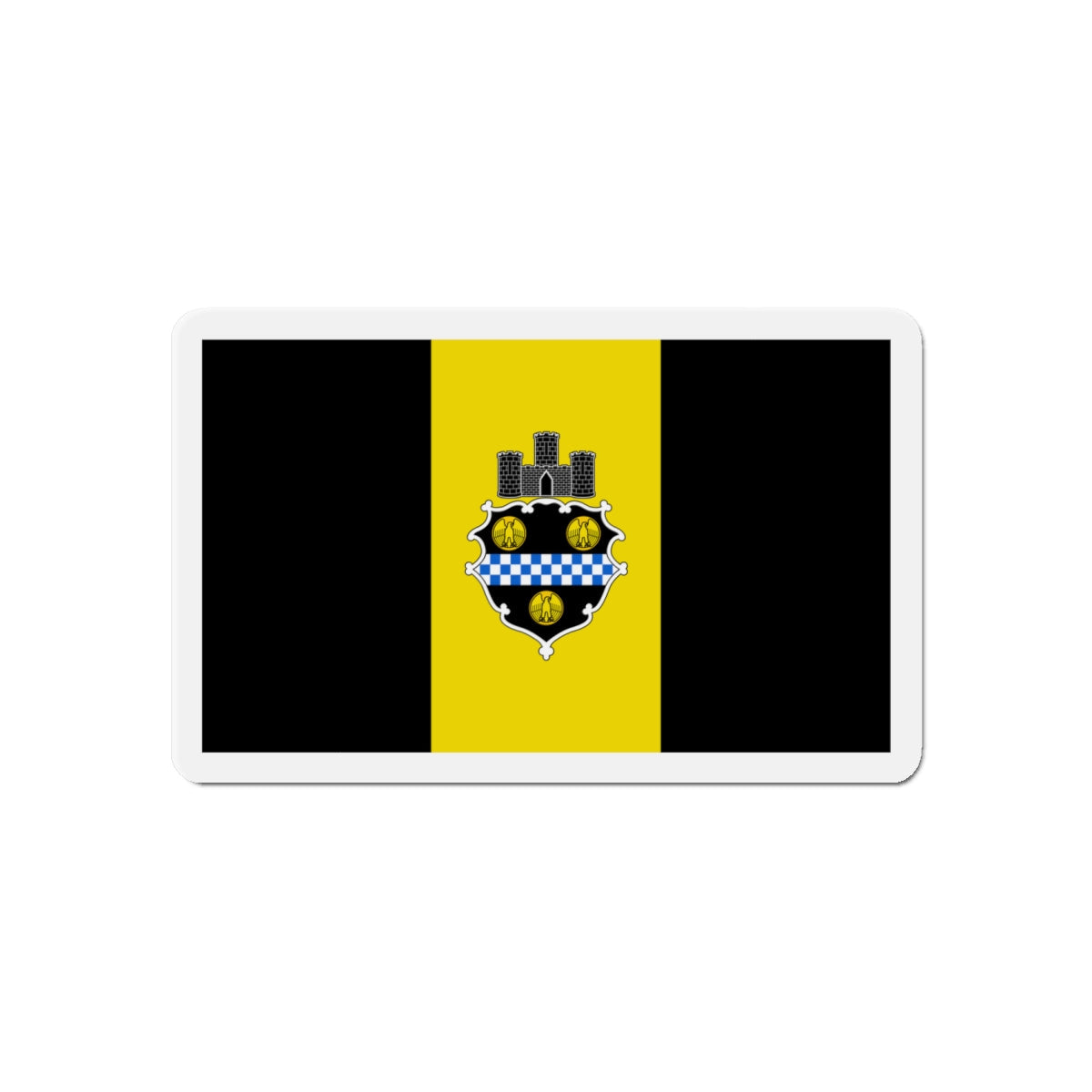 Flag of Pittsburgh Pennsylvania - Die-Cut Magnet-6 × 6"-The Sticker Space