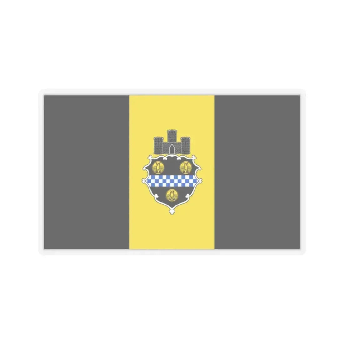 Flag of Pittsburgh, Pennsylvania - STICKER Vinyl Kiss-Cut Decal 2 Inch Transparent - The Sticker Space
