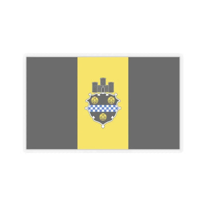 Flag of Pittsburgh, Pennsylvania - STICKER Vinyl Kiss-Cut Decal 2 Inch Transparent - The Sticker Space