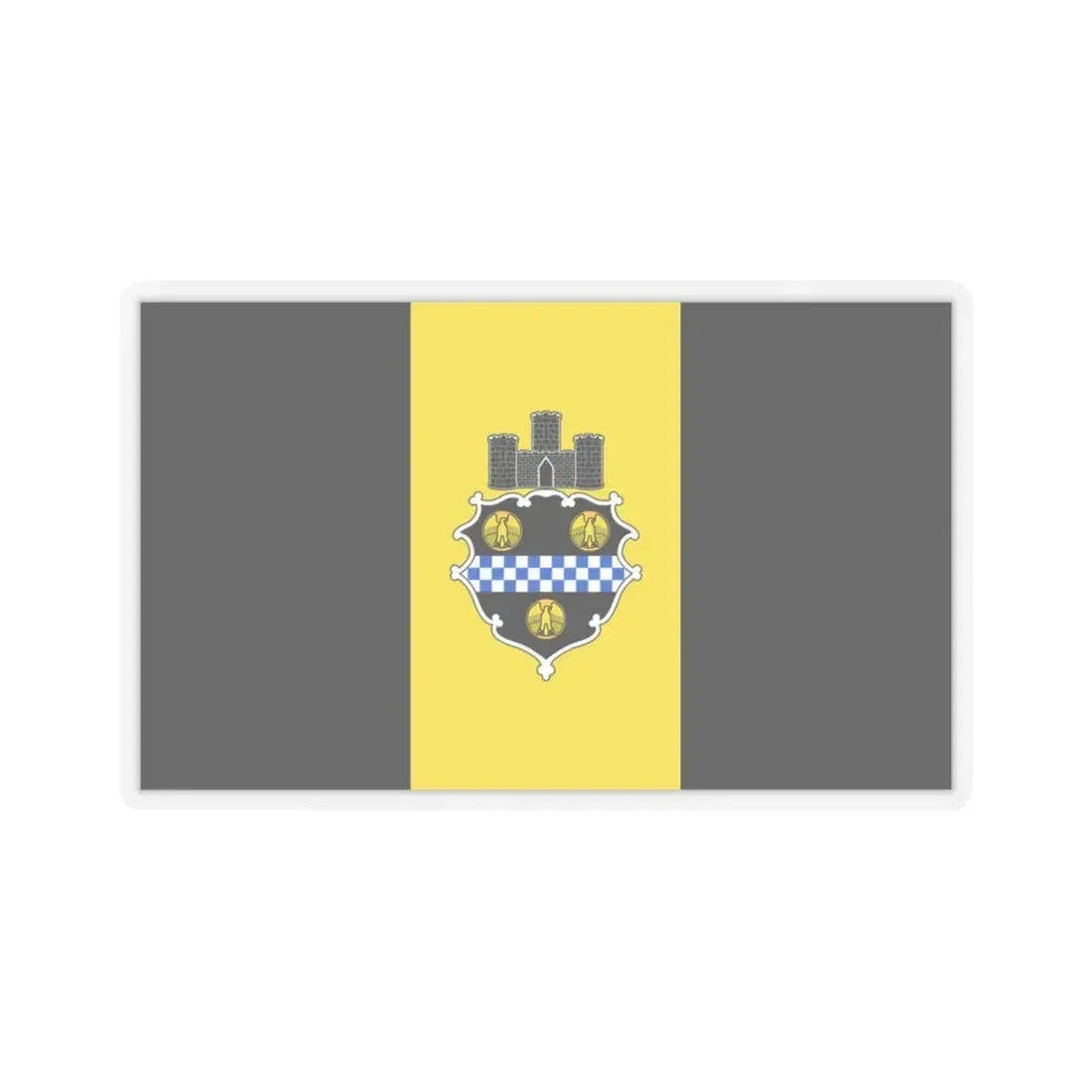 Flag of Pittsburgh, Pennsylvania - STICKER Vinyl Kiss-Cut Decal 3 Inch Transparent - The Sticker Space