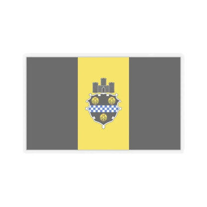 Flag of Pittsburgh, Pennsylvania - STICKER Vinyl Kiss-Cut Decal 3 Inch Transparent - The Sticker Space