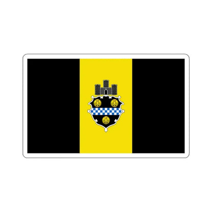 Flag of Pittsburgh, Pennsylvania - STICKER Vinyl Kiss-Cut Decal 3 Inch White - The Sticker Space