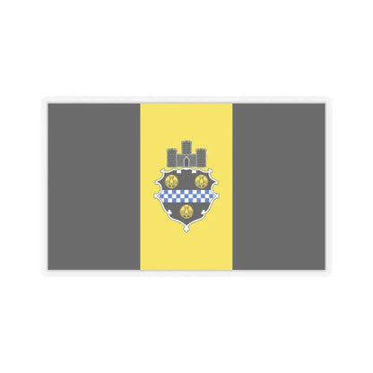 Flag of Pittsburgh, Pennsylvania - STICKER Vinyl Kiss-Cut Decal 4 Inch Transparent - The Sticker Space