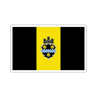 Flag of Pittsburgh, Pennsylvania - STICKER Vinyl Kiss-Cut Decal 4 Inch White - The Sticker Space