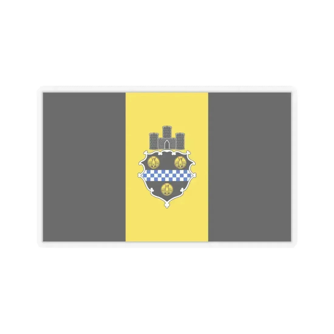 Flag of Pittsburgh, Pennsylvania - STICKER Vinyl Kiss-Cut Decal 6 Inch Transparent - The Sticker Space