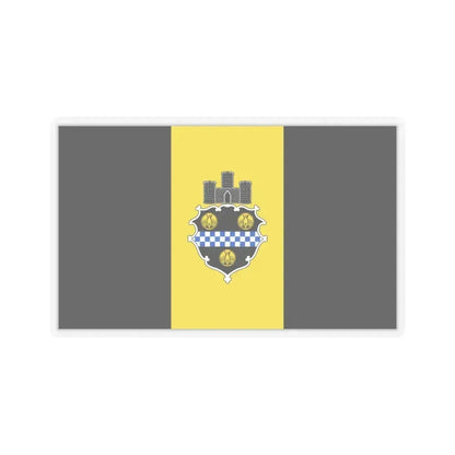 Flag of Pittsburgh, Pennsylvania - STICKER Vinyl Kiss-Cut Decal 6 Inch Transparent - The Sticker Space