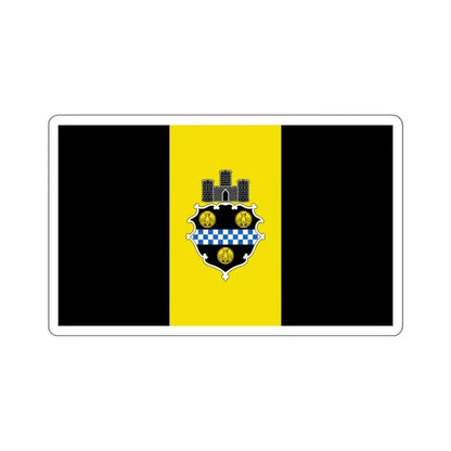Flag of Pittsburgh, Pennsylvania - STICKER Vinyl Kiss-Cut Decal 6 Inch White - The Sticker Space