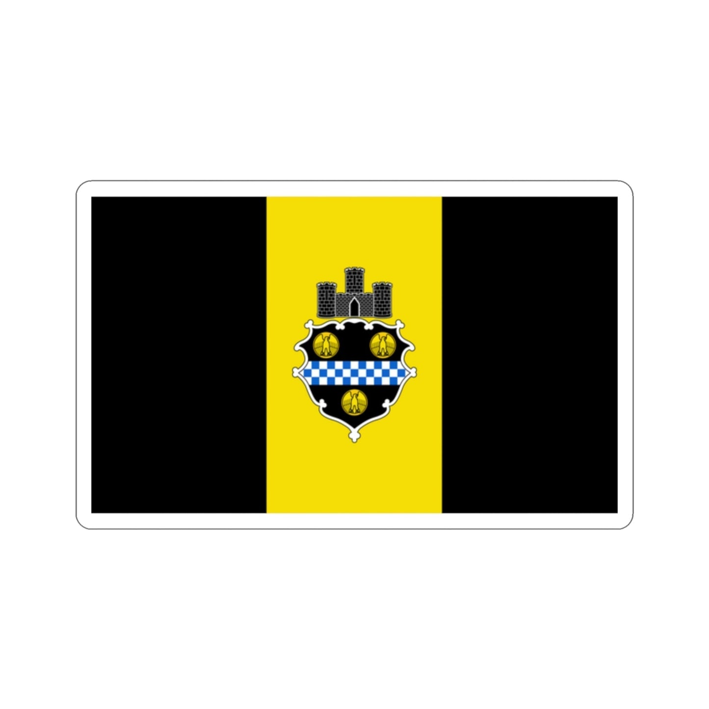 Flag of Pittsburgh Pennsylvania USA STICKER Vinyl Die-Cut Decal-2 Inch-The Sticker Space