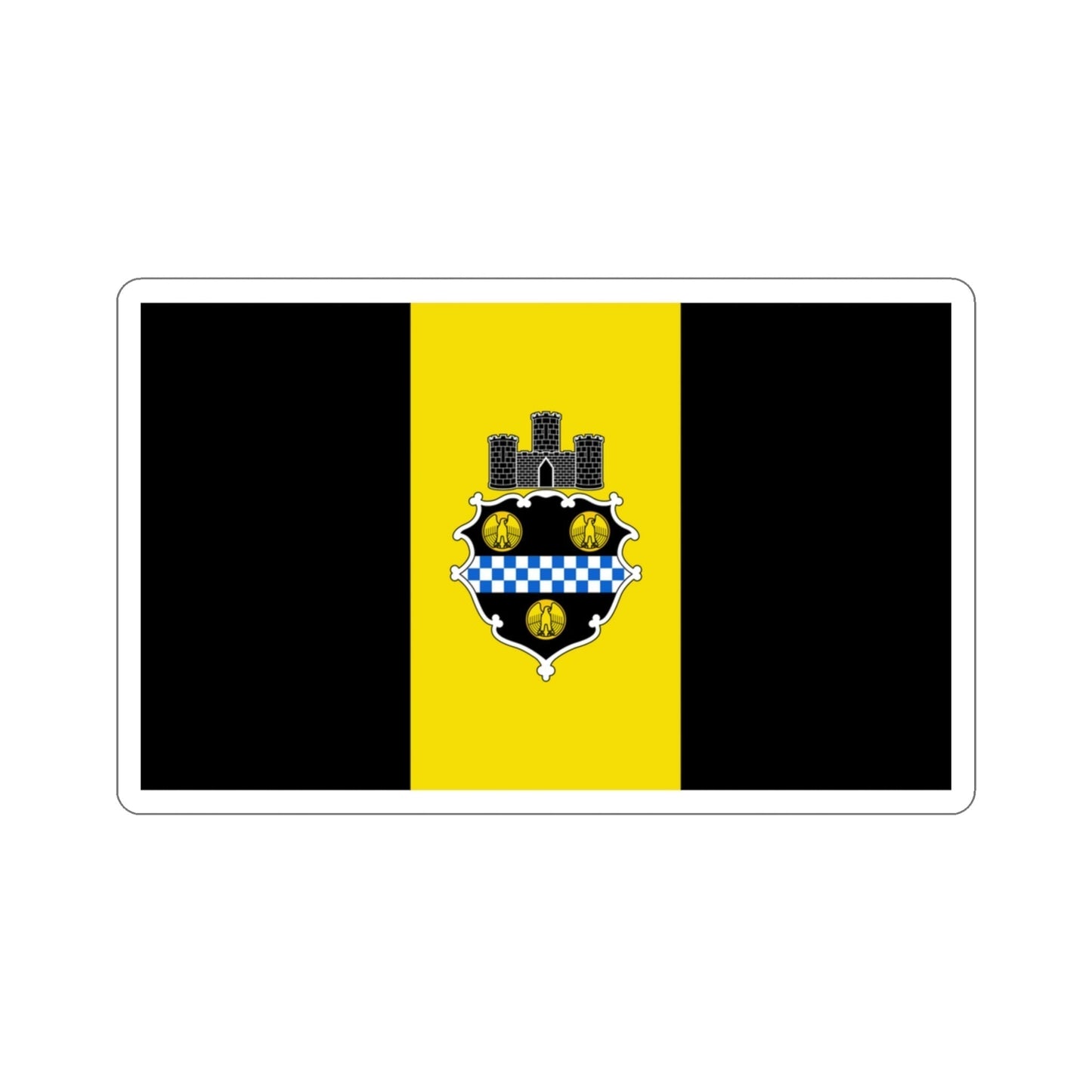 Flag of Pittsburgh Pennsylvania USA STICKER Vinyl Die-Cut Decal-3 Inch-The Sticker Space