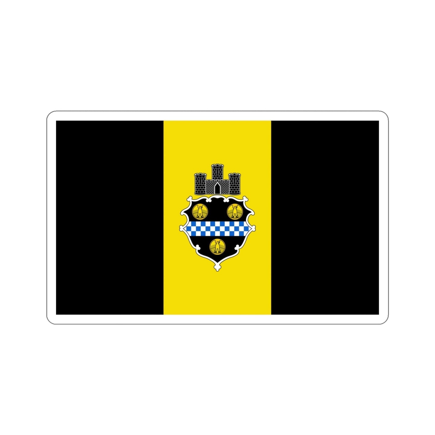 Flag of Pittsburgh Pennsylvania USA STICKER Vinyl Die-Cut Decal-4 Inch-The Sticker Space