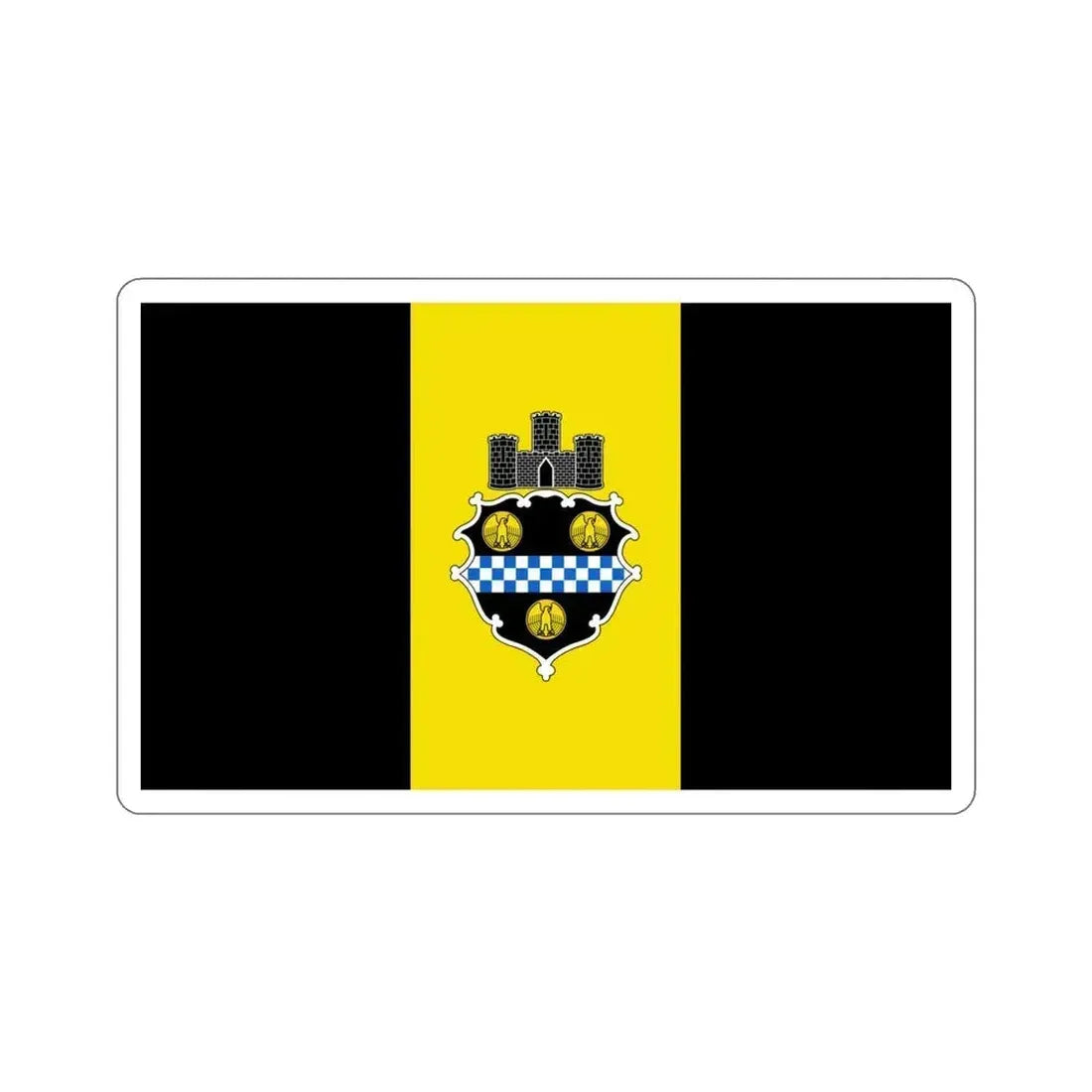 Flag of Pittsburgh Pennsylvania USA STICKER Vinyl Die-Cut Decal 4 Inch - The Sticker Space