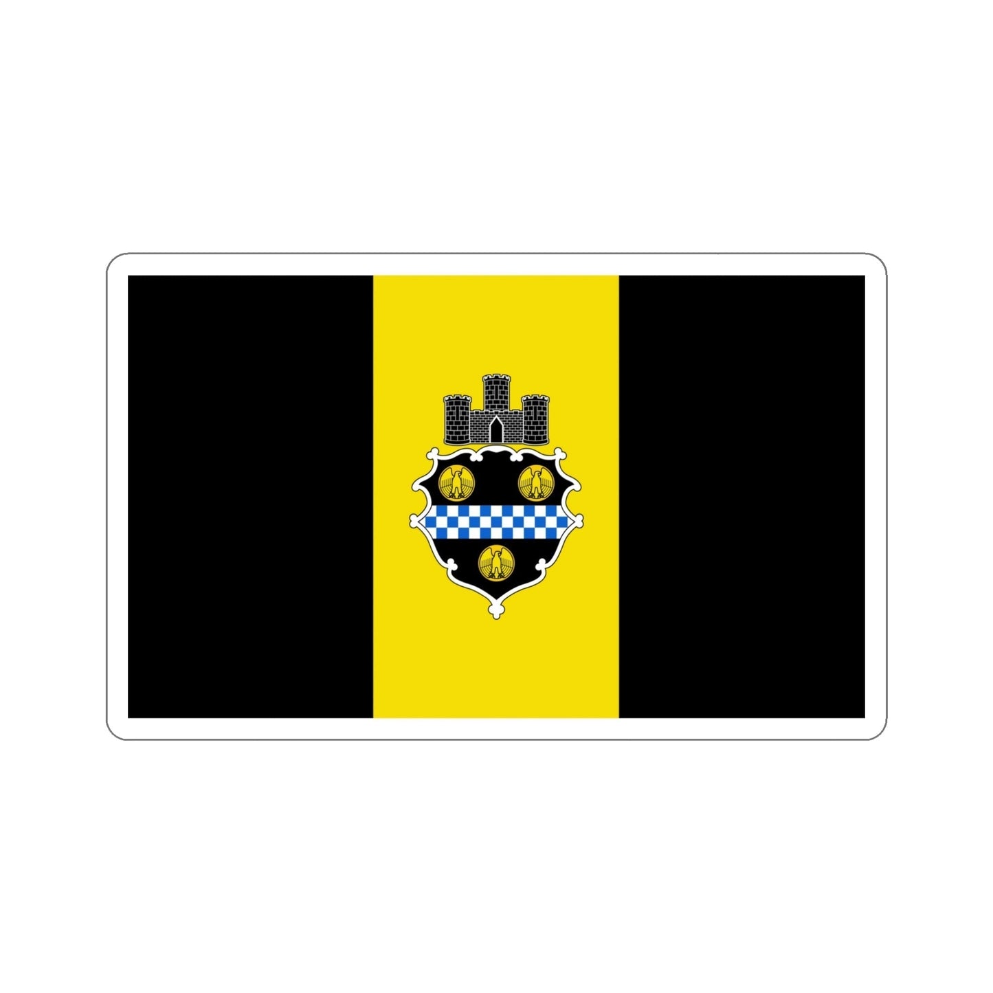 Flag of Pittsburgh Pennsylvania USA STICKER Vinyl Die-Cut Decal-5 Inch-The Sticker Space