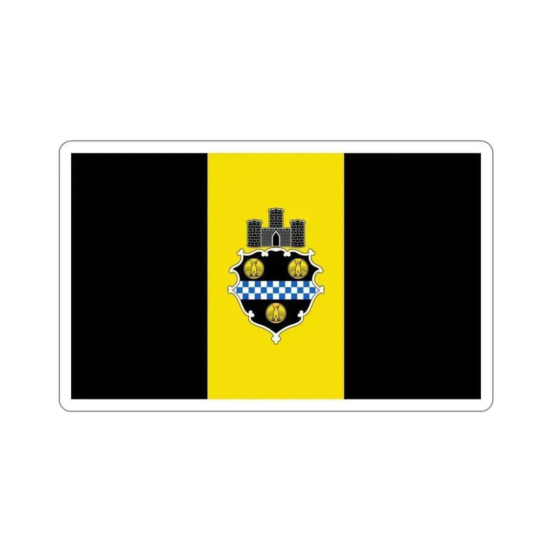 Flag of Pittsburgh Pennsylvania USA STICKER Vinyl Die-Cut Decal 5 Inch - The Sticker Space
