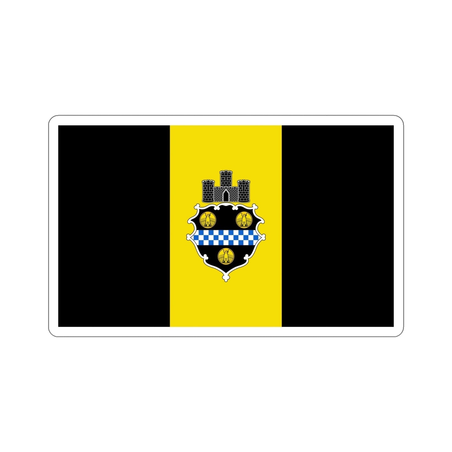 Flag of Pittsburgh Pennsylvania USA STICKER Vinyl Die-Cut Decal-6 Inch-The Sticker Space