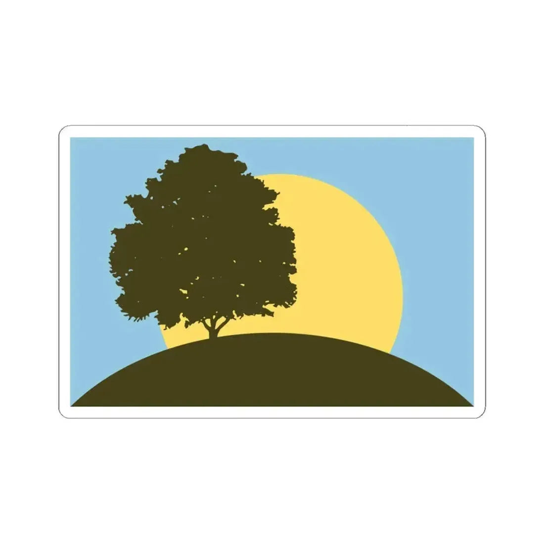 Flag of Pleasant Ridge Michigan (United States) STICKER Vinyl Kiss-Cut Decal 6 Inch White - The Sticker Space