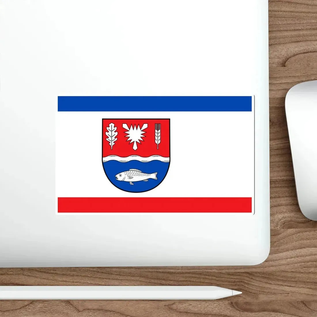 Flag of Plön Germany STICKER Vinyl Die-Cut Decal - The Sticker Space