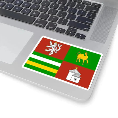Flag of Plzen Region (Czech Republic) STICKER Vinyl Kiss-Cut Decal - The Sticker Space