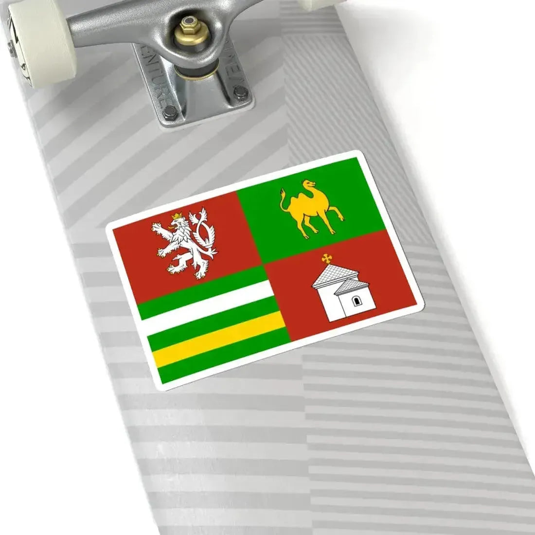 Flag of Plzen Region (Czech Republic) STICKER Vinyl Kiss-Cut Decal - The Sticker Space