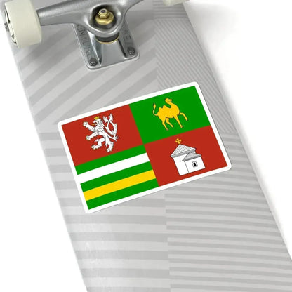 Flag of Plzen Region (Czech Republic) STICKER Vinyl Kiss-Cut Decal - The Sticker Space