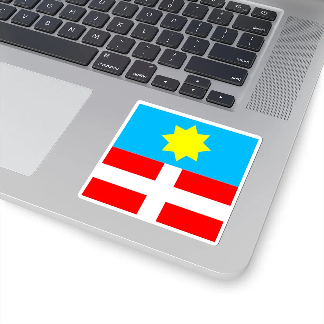 Flag of Pochaiv (Ukraine) STICKER Vinyl Kiss-Cut Decal - The Sticker Space