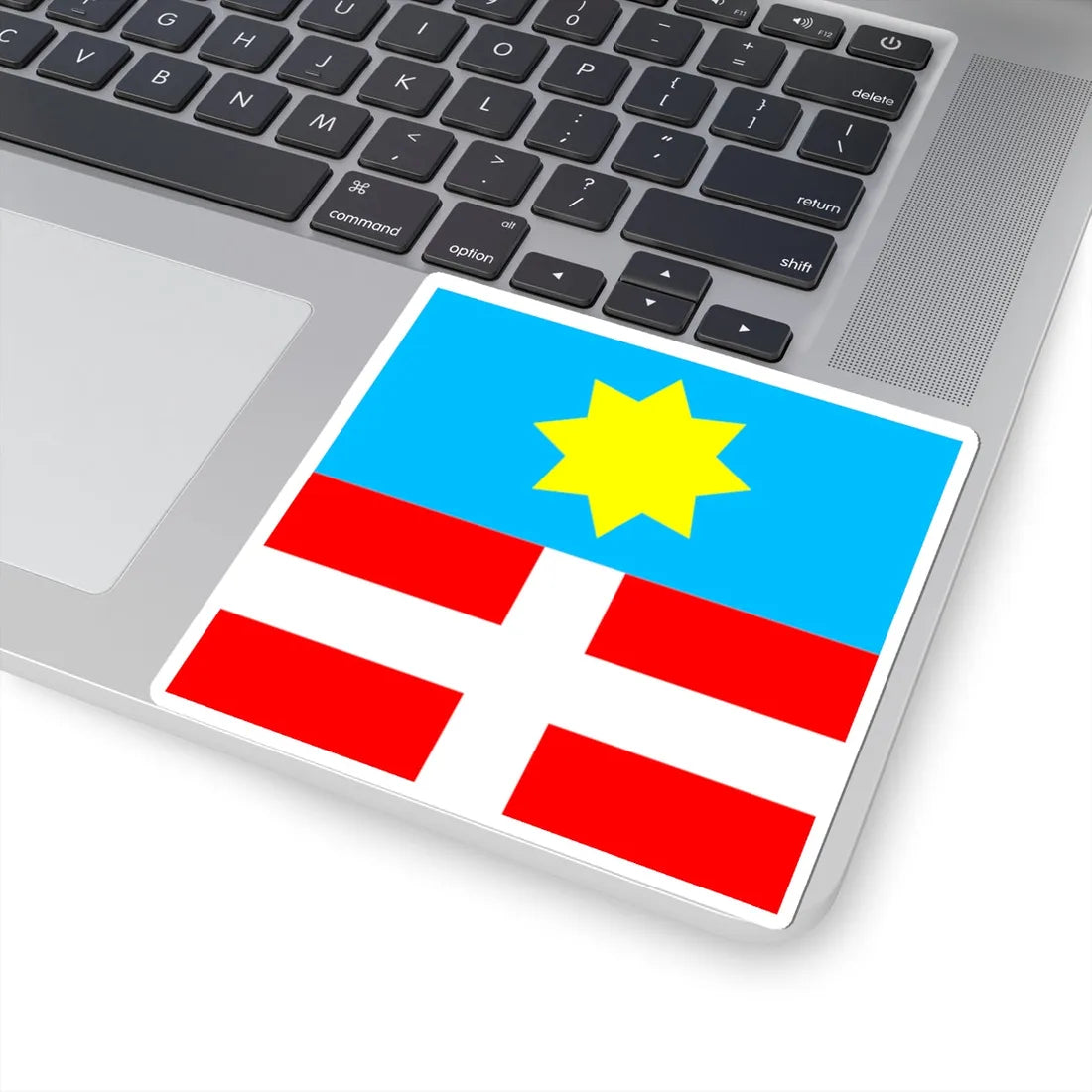 Flag of Pochaiv (Ukraine) STICKER Vinyl Kiss-Cut Decal - The Sticker Space