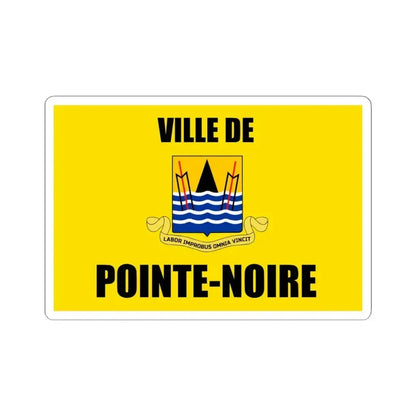 Flag of Pointe-Noire Congo (Congo) STICKER Vinyl Kiss-Cut Decal 4 Inch White - The Sticker Space