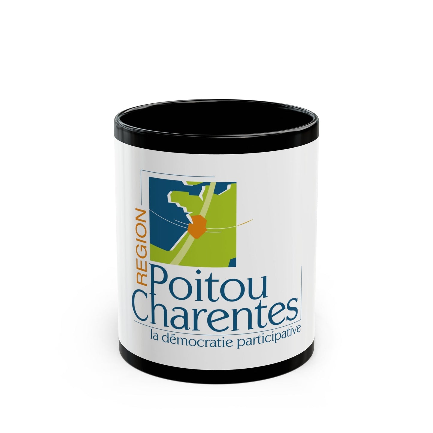 Flag of Poitou Charentes France 2 - Black Coffee Mug-11oz-The Sticker Space