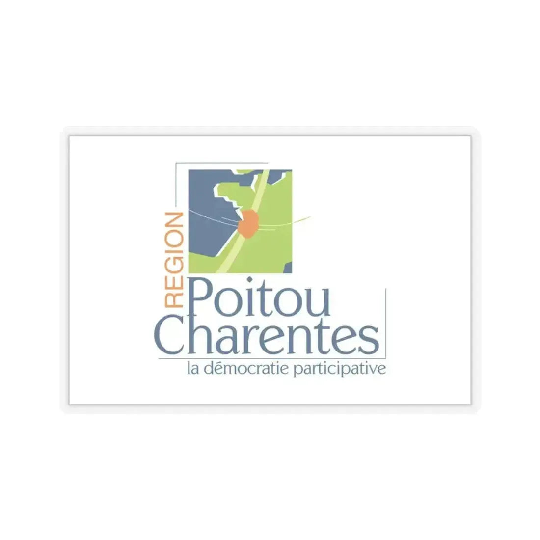 Flag of Poitou Charentes France 2 - STICKER Vinyl Kiss-Cut Decal 3 Inch Transparent - The Sticker Space