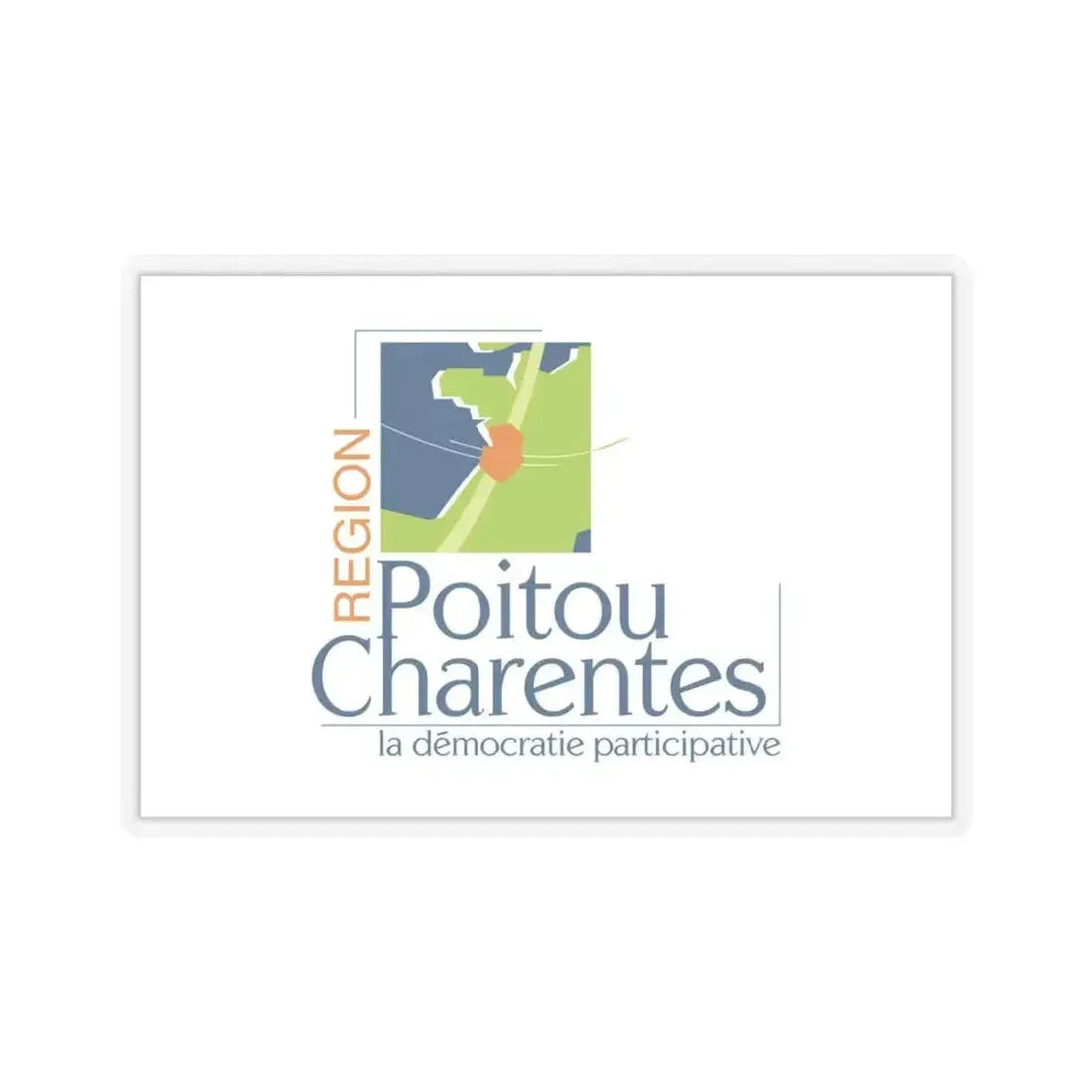 Flag of Poitou Charentes France 2 - STICKER Vinyl Kiss-Cut Decal 4 Inch Transparent - The Sticker Space