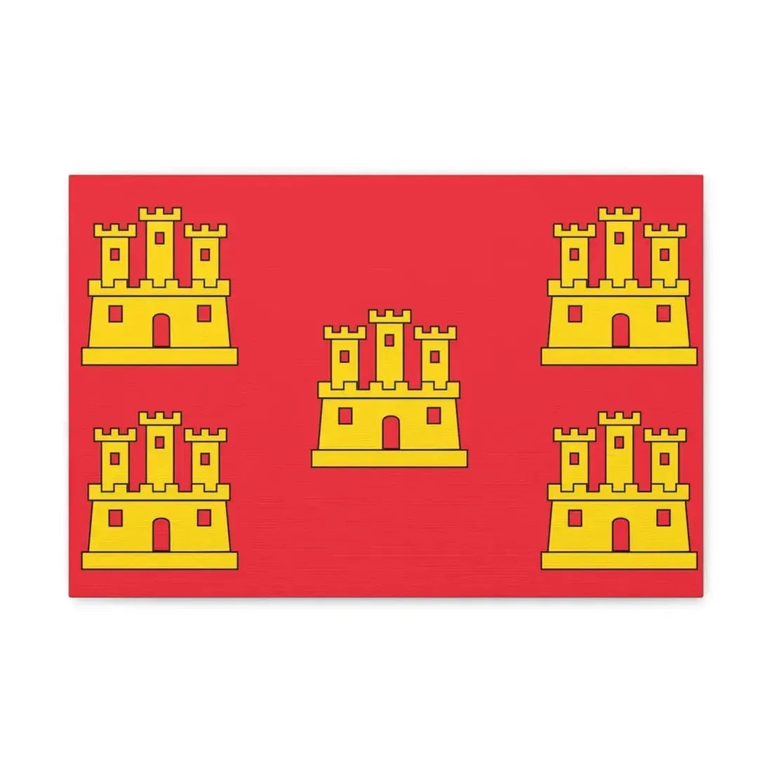 Flag of Poitou Charentes France - Canvas Wall Art 18″ x 12″ 1.25" - The Sticker Space