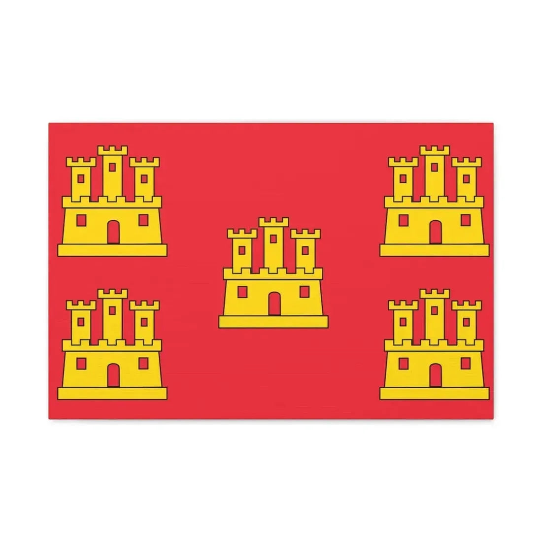Flag of Poitou Charentes France - Canvas Wall Art 24″ x 16″ 1.25" - The Sticker Space