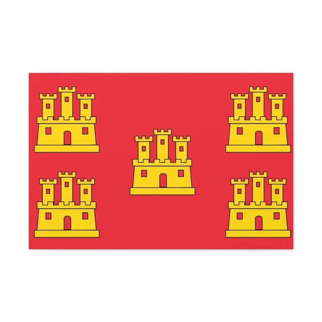 Flag of Poitou Charentes France - Canvas Wall Art 30" x 20" 1.25" - The Sticker Space