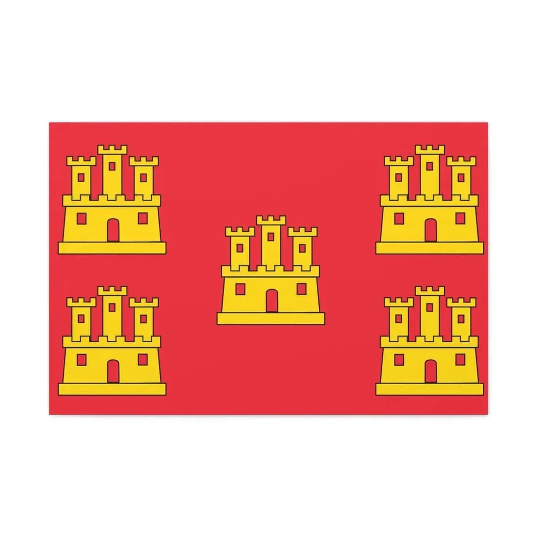 Flag of Poitou Charentes France - Canvas Wall Art 36" x 24" 1.25" - The Sticker Space